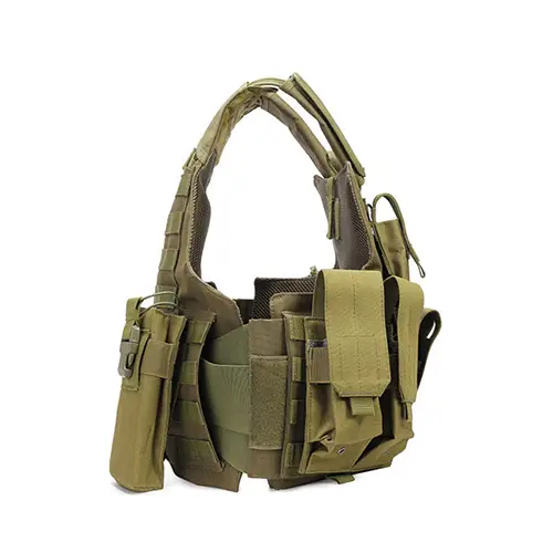 Tactical MOLLE Plate Carrier Vest with Multi-Pouch System